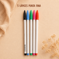 5 lápices punta fina